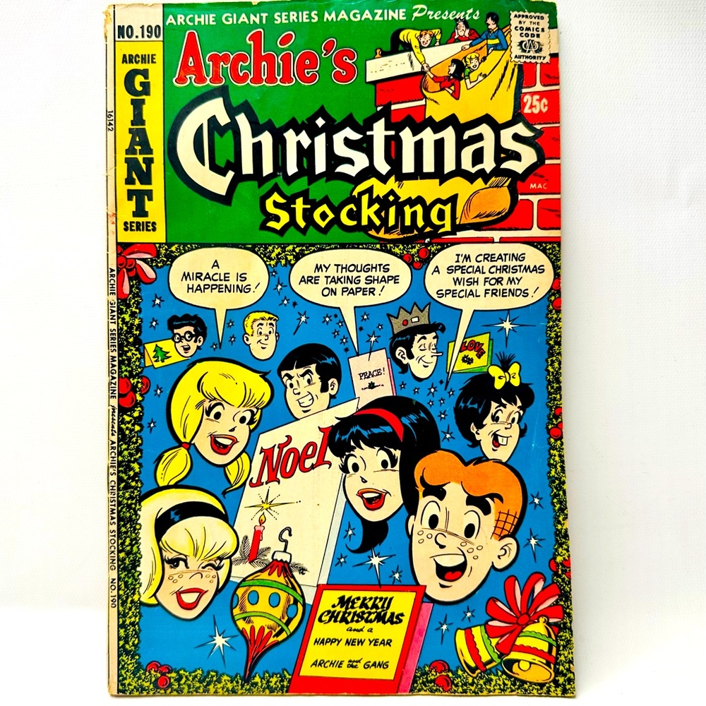 Archie’s Christmas Stocking Giant Series Magazine Comic Book No.109 Dec. 71’ VTG